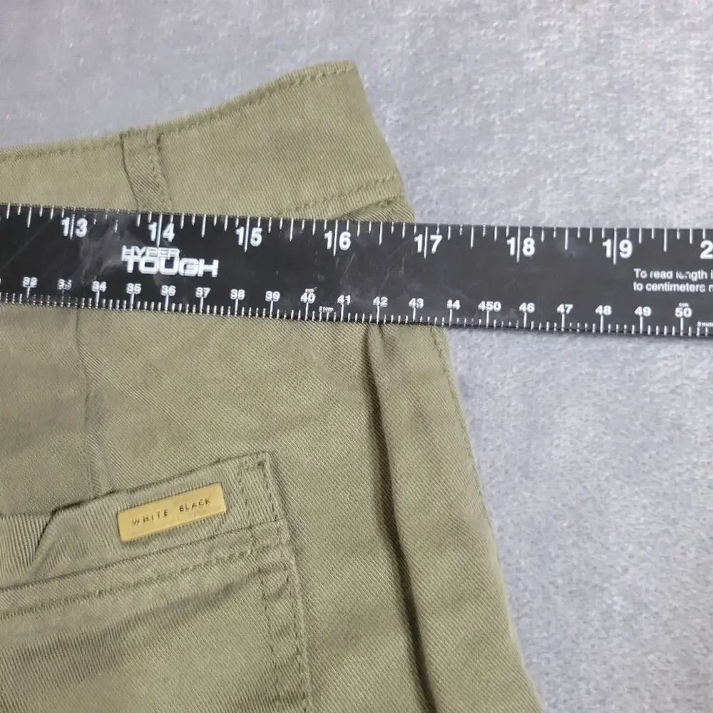 WHITE HOUSE BLACK MARKET SHORTS Women 8 GREEN LYOCELL POCKET CASUAL WEAR WHBM 5